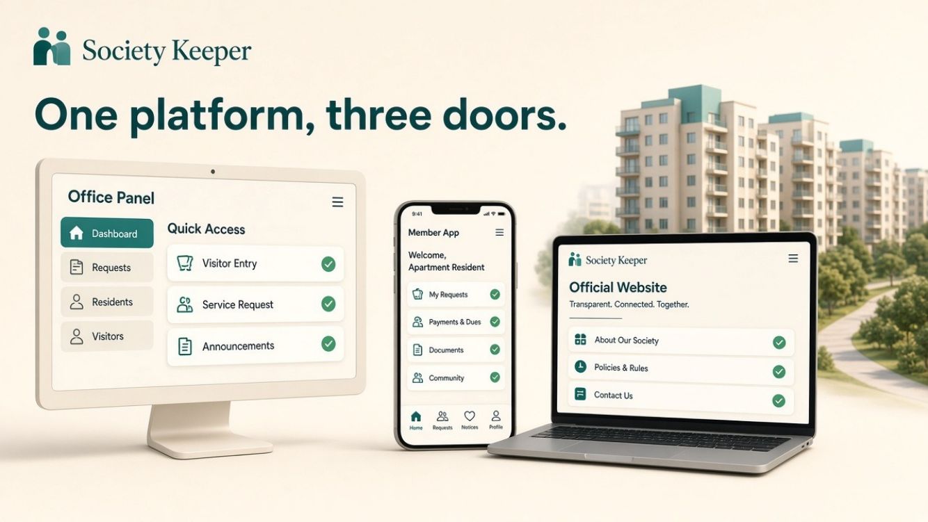 One platform, three doors